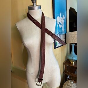 vintage brown genuine leather new river belt
